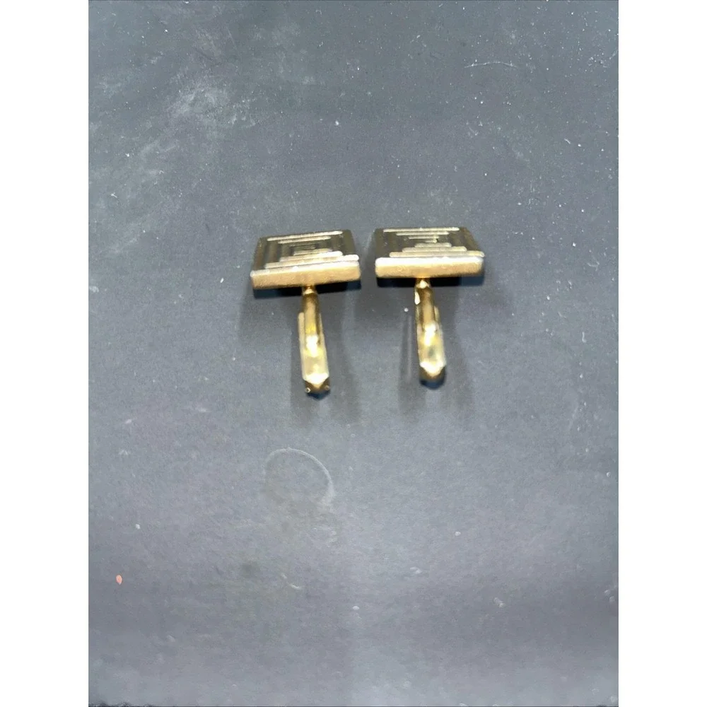 Vintage Goldtone‎ Swank Maze Infinity Cufflinks